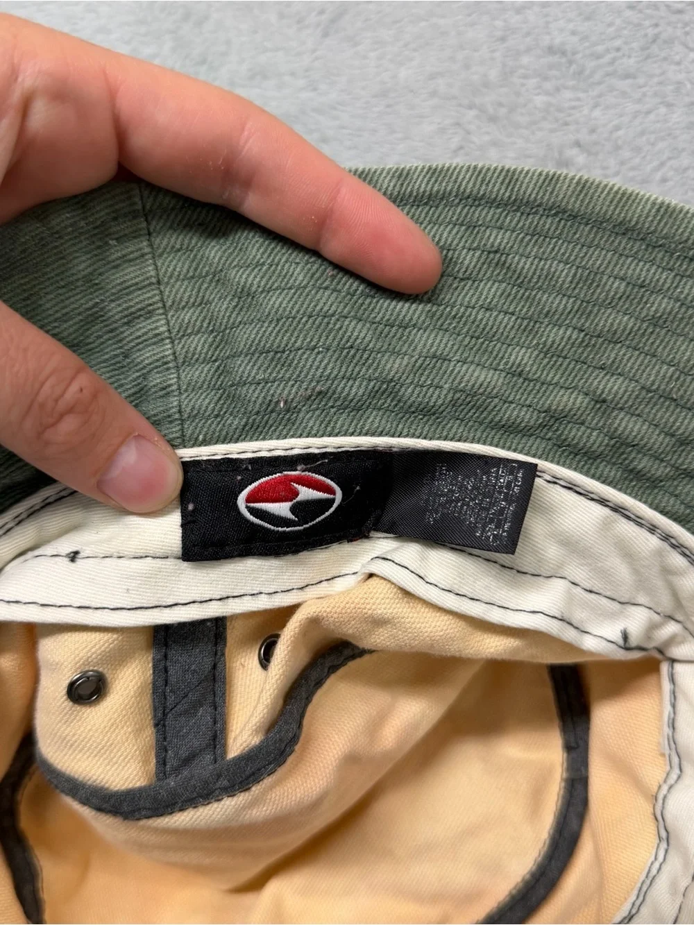 Vintage Nike Tiger Woods Hat Golf Bucket Slam Logo Cap 90s Y2K Tan Green